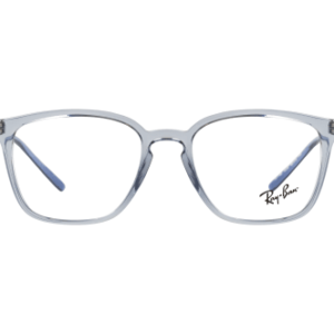 "Ray-Ban RB 7185 8235 52-18 145 light blue frame sunglasses with a trendy and lightweight design, offering UV protection and a comfortable fit for a stylish outdoor look."