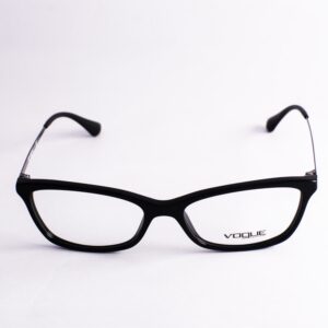 "VO 5042-1 W44 square unisex eyeglasses in a sleek black frame, offering a modern design with dimensions 51-16-140, ideal for both men and women seeking comfort and style."