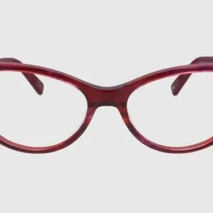 : "Tommy Hilfiger eyeglasses with stylish burgundy frames, offering a trendy and durable design perfect for everyday wear."