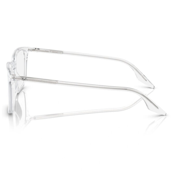"Ray-Ban RB 54381 white full-rim eyeglasses featuring a stylish and modern design, offering durability and comfort, perfect for a sleek and sophisticated look."